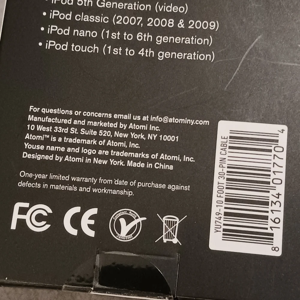 NWT!! YOUSE 10FT PREMIUM 30-PIN CABLE